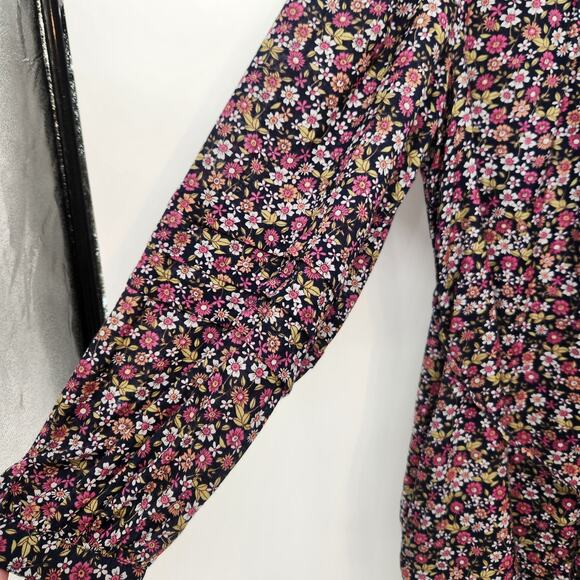 J. Crew Button-up Floral Mini Dress in Sunny Meadow Peasant Cottage-core Women M - Picture 11 of 14